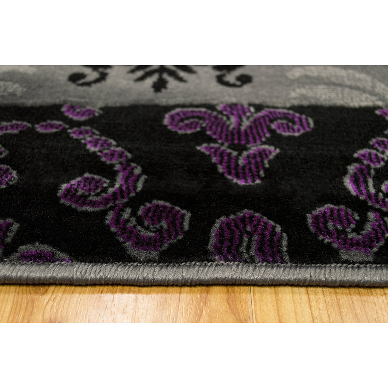 LYKE Home Abstract Purple/Gray Area Rug & Reviews Wayfair